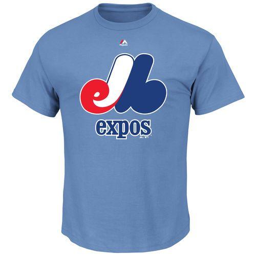 Expos Logo - Montreal Expos Big Mens Primary Logo T Shirt (Big & Tall)