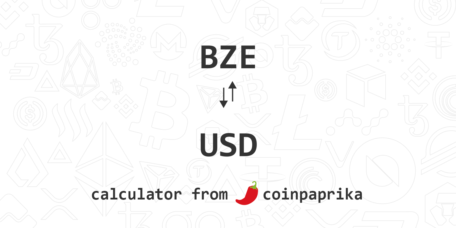 Bze Logo - BZE to USD Calculator | Convert BZEdge to US Dollars | Over 2500 ...