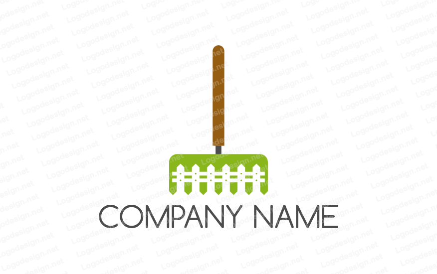 Rake Logo - picket fence rake. Logo Template by LogoDesign.net