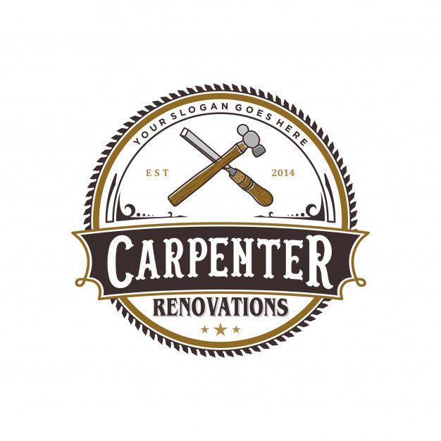 Carpenter Logo - Carpenter logo vintage Vector | Premium Download
