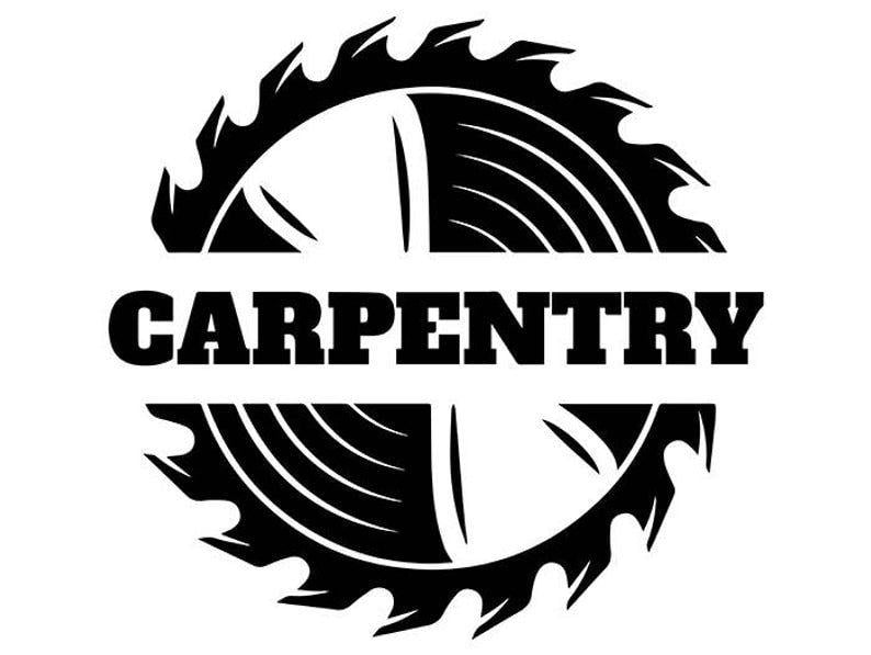 Carpenter Logo - Woodworking Logo Saw Blade Carpenter Tool Build Construction Hand Crafted Service .SVG .EPS .PNG Clipart Vector Cricut Cutting File