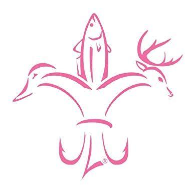 Sportsman Logo - Sportsman Pink Decal - Deer, Duck, Fish Fleur-de-lis Logo
