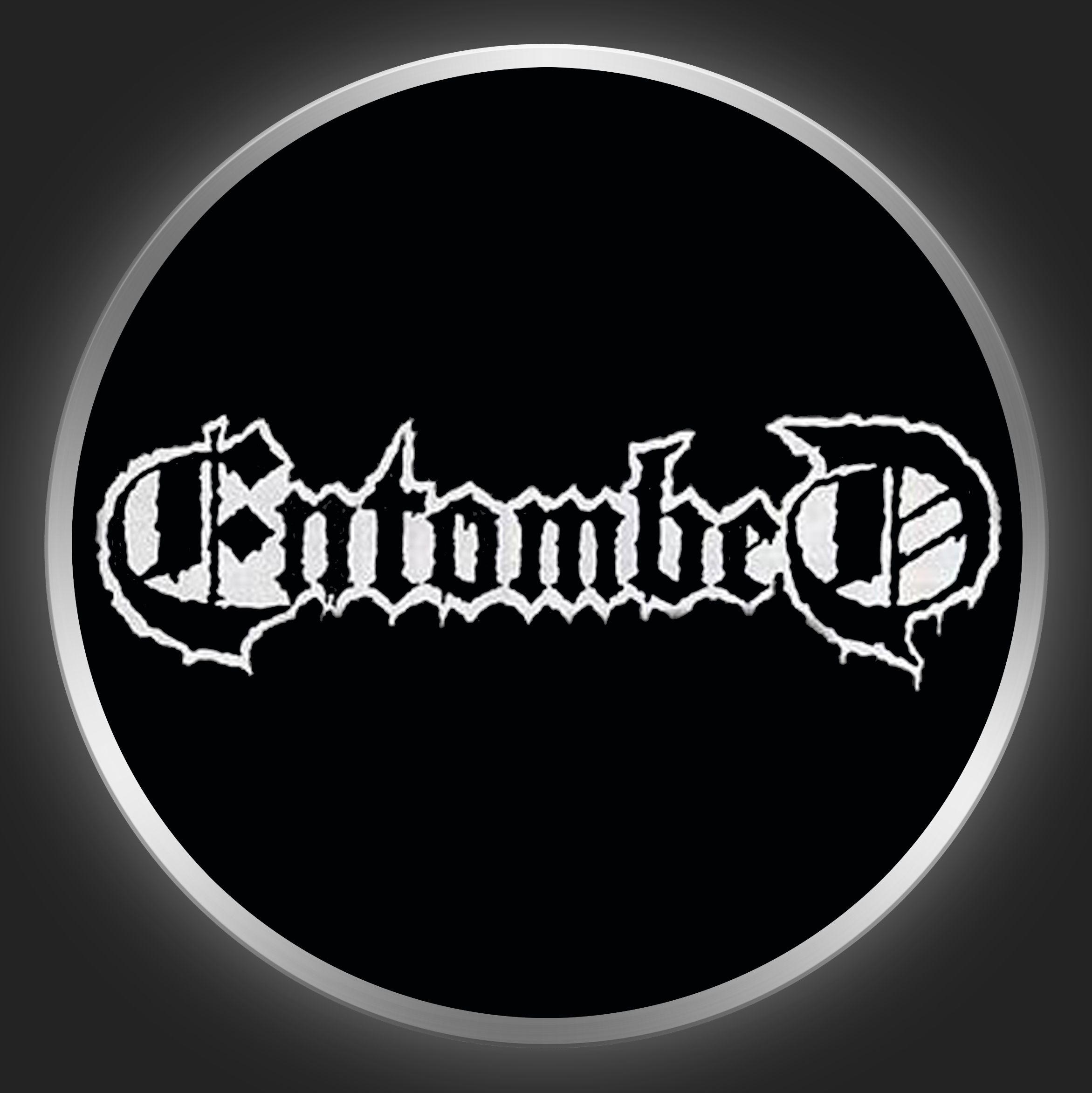 Entombed Logo - ENTOMBED - Old Logo On Black Button