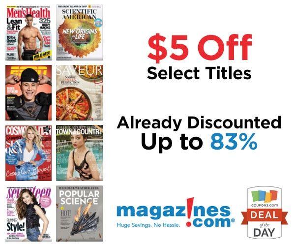 Magazines.com Logo - Deal of the Day: $5 Off at Magazines.com