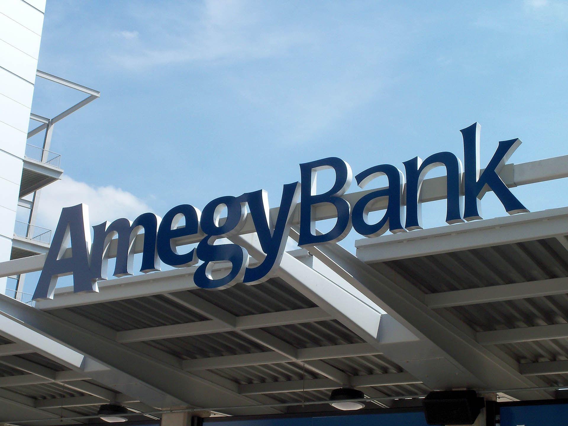 Amegy Logo - Amegy Bank Reliant Stadium - Scanlin Signs