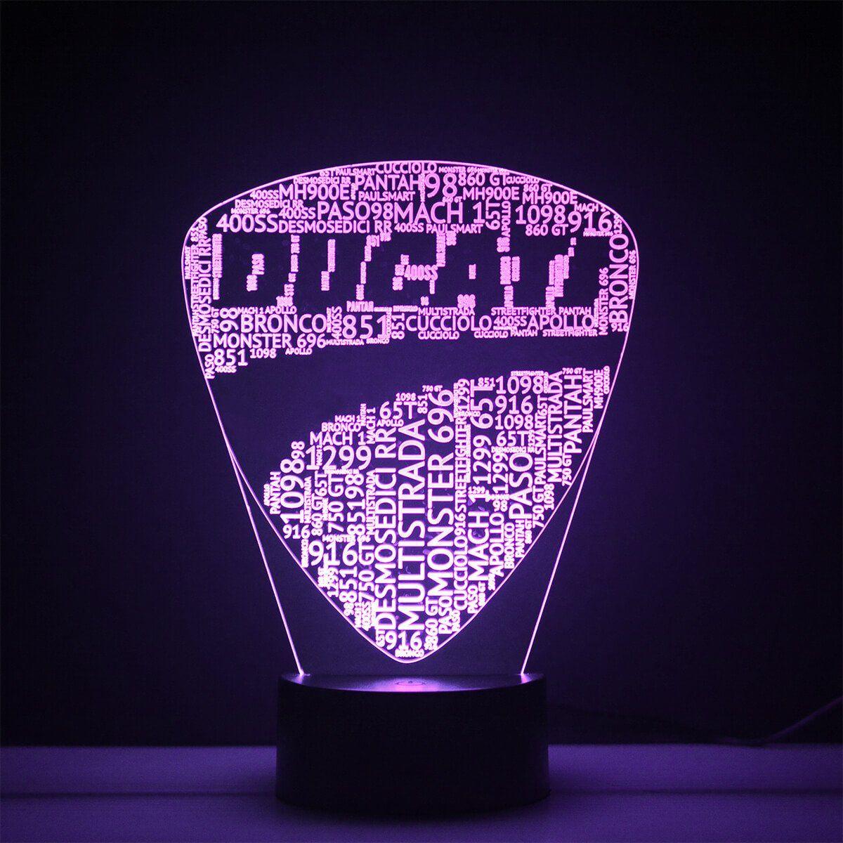 Dugati Logo - Ducati Logo LED Color-Changing Lamp