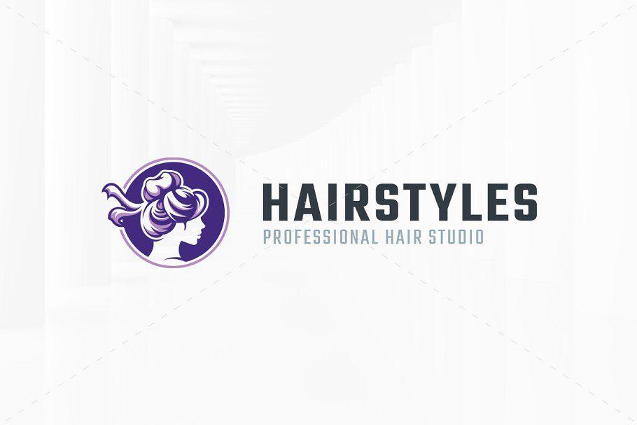 Hairstyles Logo - Hairstyles Logo Template ~ Logo Templates ~ Creative Market