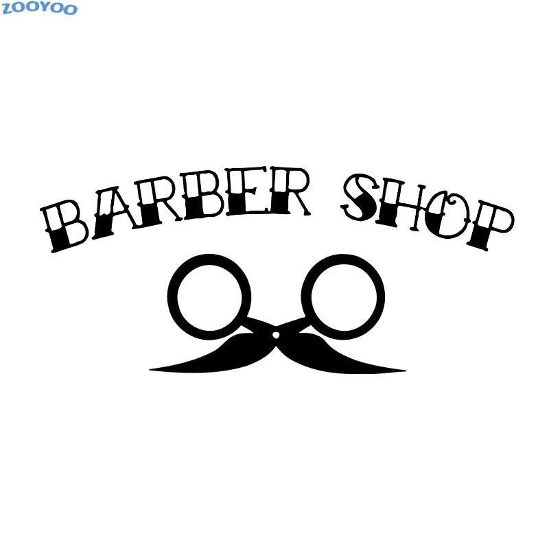 Hairstyles Logo - US $6.21 15% OFF|ZOOYOO Barbershop Wall Sticker Hairdressing Salon Logo  Wall Decal Hairstyles Home Decor Wall Art Vinyl Murals -in Wall Stickers  from ...