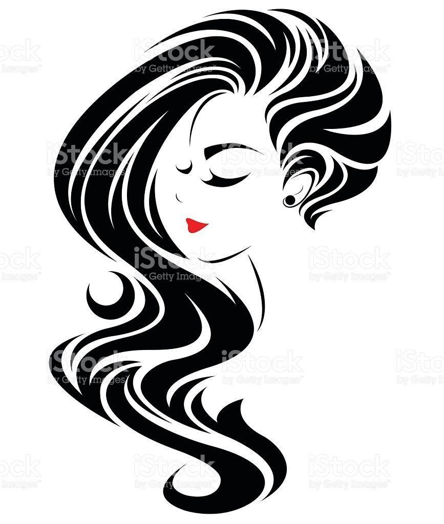 Hairstyles Logo - Women Long Hair Style Icon Logo Women Face Vector Id636122034 867
