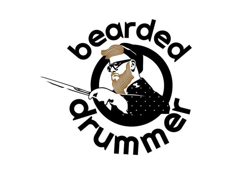 Drummer Logo - bearded drummer logo/branding design by Mystie Chamberlin on Dribbble