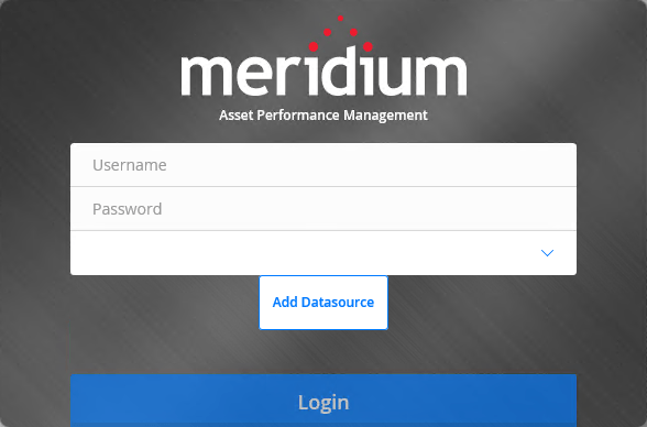 Meridium Logo - Create an Initial Data Source