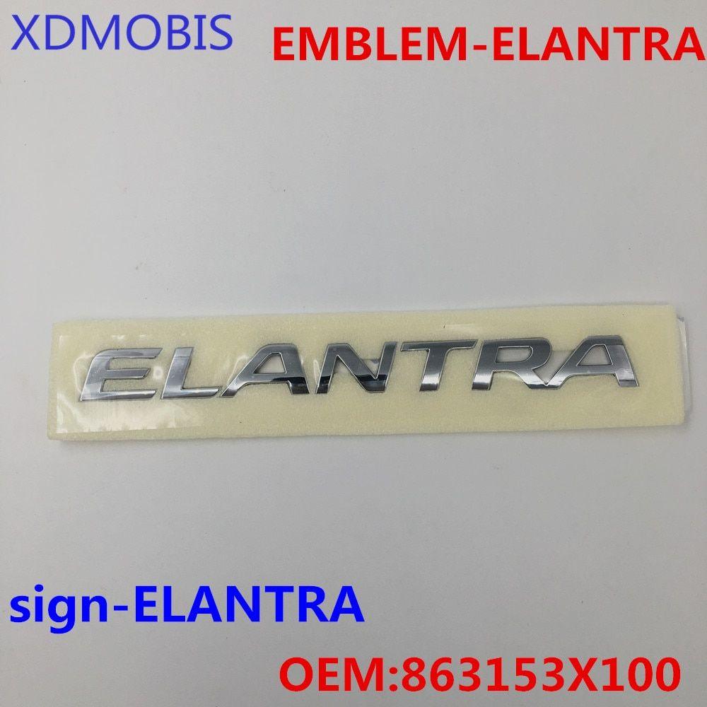 Elantra Logo - US $6.65 5% OFF|For Hyundai Elantra MD 2011 2015 Logo Rear Trunk Tailgate  emblem OEM 863153X100-in Car Stickers from Automobiles & Motorcycles on ...