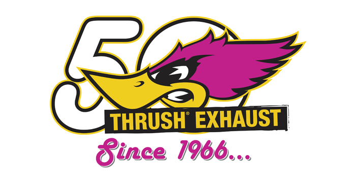 Muffler Logo - Thrush Exhaust Brand Celebrates 50th Anniversary