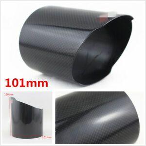Muffler Logo - Details about 101mm Glossy Carbon Fiber Car Rear Exhaust Muffler Tail Pipe  Tip Cover With Logo