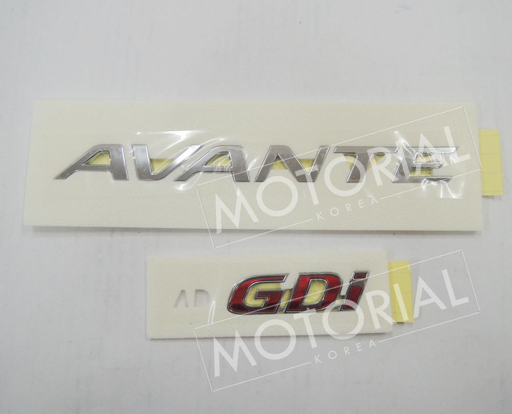 Elantra Logo - 2018 HYUNDAI AVANTE / ELANTRA OEM Rear Trunk AVANTE GDI Logo Emblem 2pcs Set