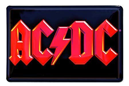 Original AC DC Logo - AC DC Logo Tin Plaque Sign Plate Sign