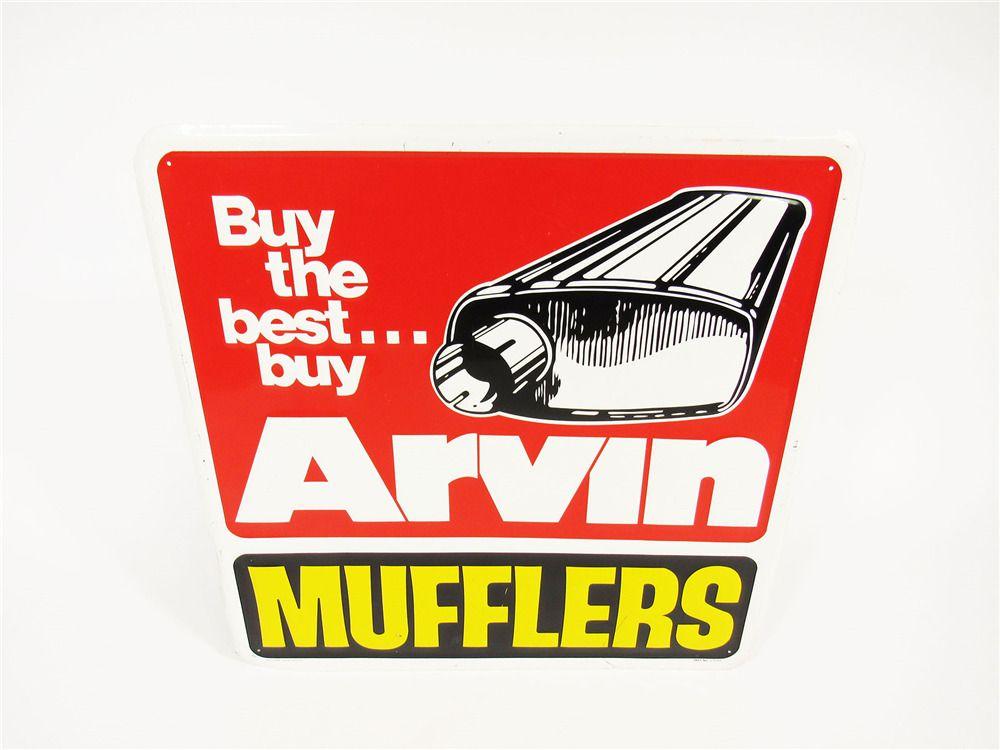 Muffler Logo - CIRCA LATE 1960S ARVIN MUFFLERS SINGLE-SIDED EMBOSSED TIN SER