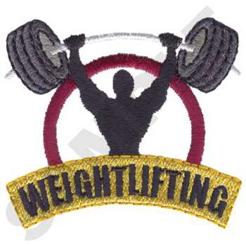 Weightlifting Logo - Weightlifting Logo Embroidery Design
