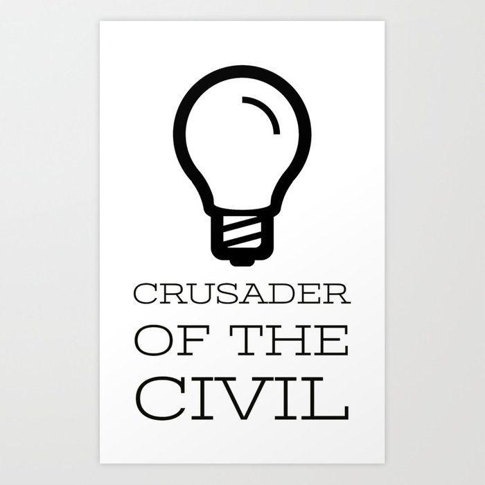 Cusader Logo - Thinker's Right Logo - Crusader of the Civil Art Print by thinkersright