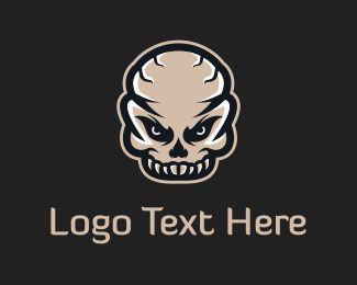 Scary Logo - Evil Skull Logo