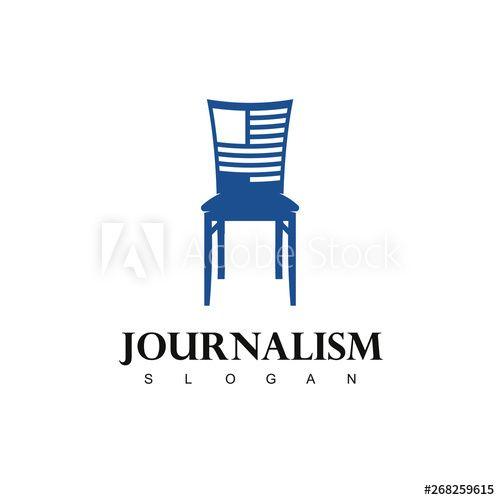 Journalism Logo - Journalism Logo With Journalist Content In Chair Symbol - Buy this ...