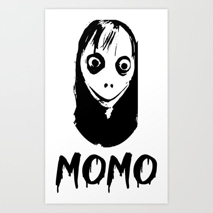 Scary Logo - Momo scary myth logo Art Print by wordart28