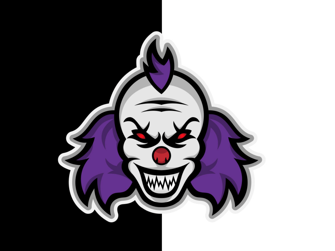 Scary Logo - Scary Clown Mascot Logo Project: Killa Clown Industries