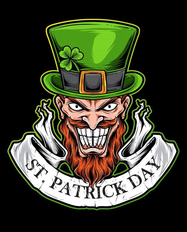 Scary Logo - St patrick day scary logo Vector | Premium Download