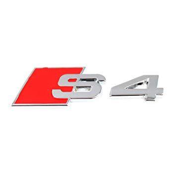 S4 Logo - Audi S4 Emblem Car Badge Logo Front Grill + Rear Boot Chrome: Amazon