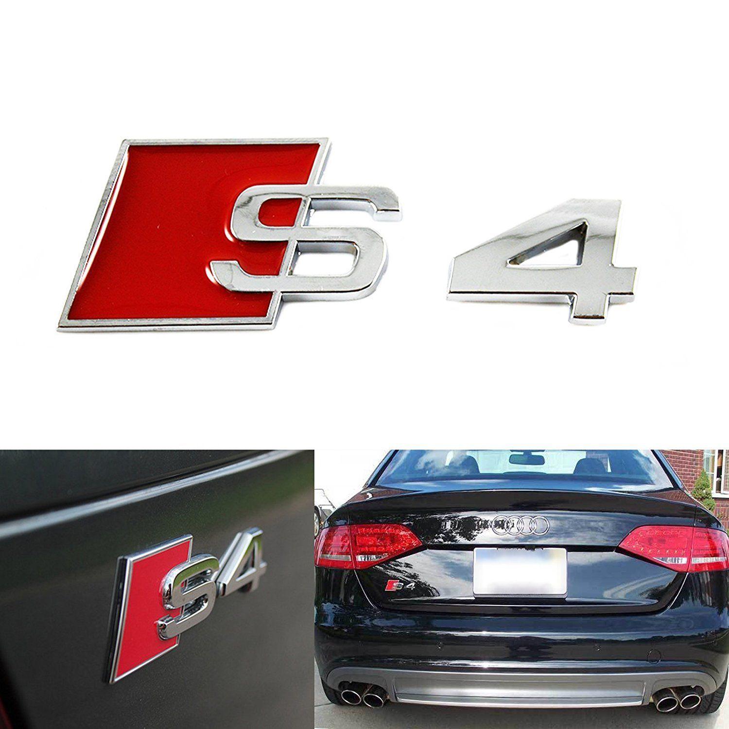 S4 Logo - Red S4 Logo Sport Chrome Badge Emblem For Audi S S4 S5 S6 S8 A4 A6