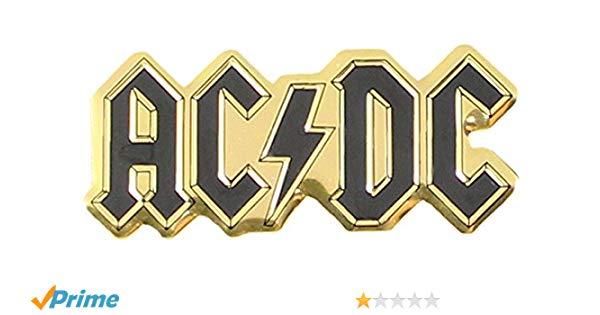 Original AC DC Logo - C&D Visionary ACDC Logo Metal Sticker, Gold, 6cm: Toys