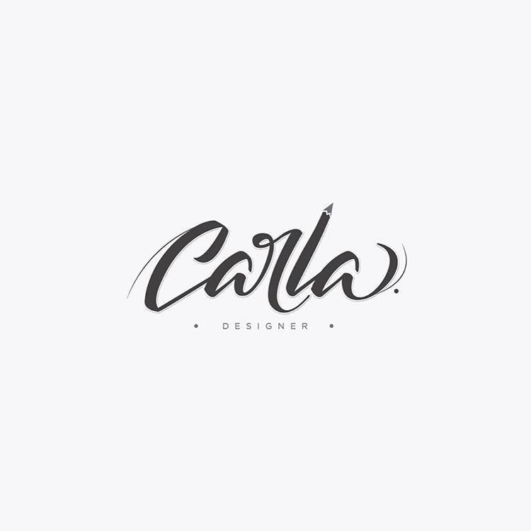 Carla Logo - Carla Designer. Handlettering logo. #lettering #calligraphy ...