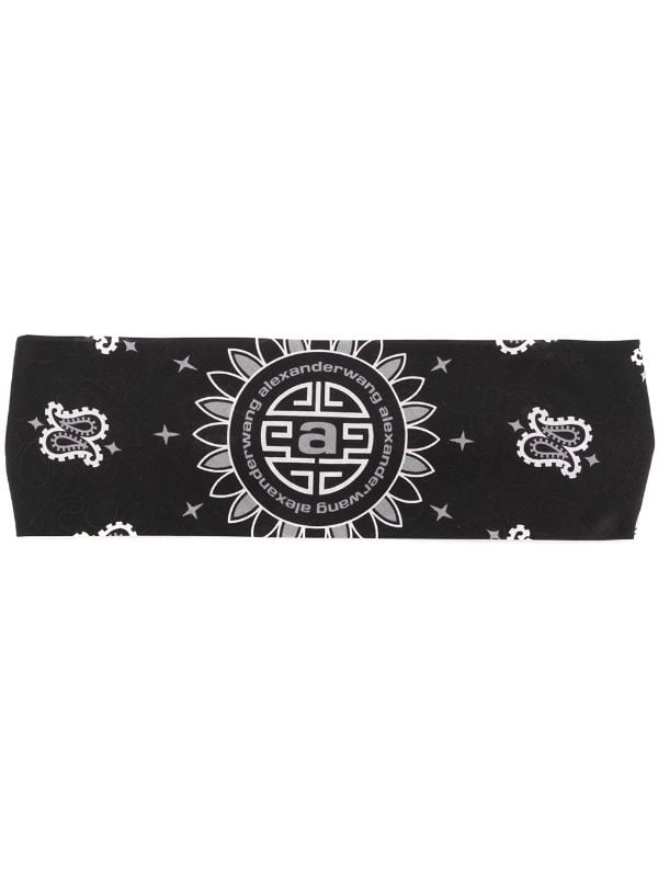 Wang Logo - Alexander Wang logo paisley embroidered headband $205 Online