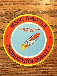 MSFC Logo - Details about Rare NASA Marshall MSFC SHUTTLE PRODUCTION QUALITY Decal Sticker - 3.5 dia