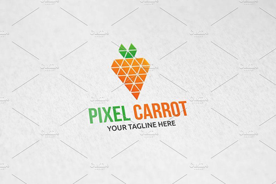 Carrot Logo - Pixel Carrot - Logo Template