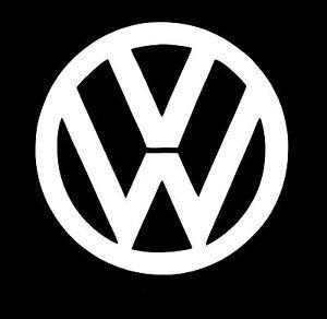 Volkswagwen Logo - Details about Volkswagen VW Logo White Decal Sticker