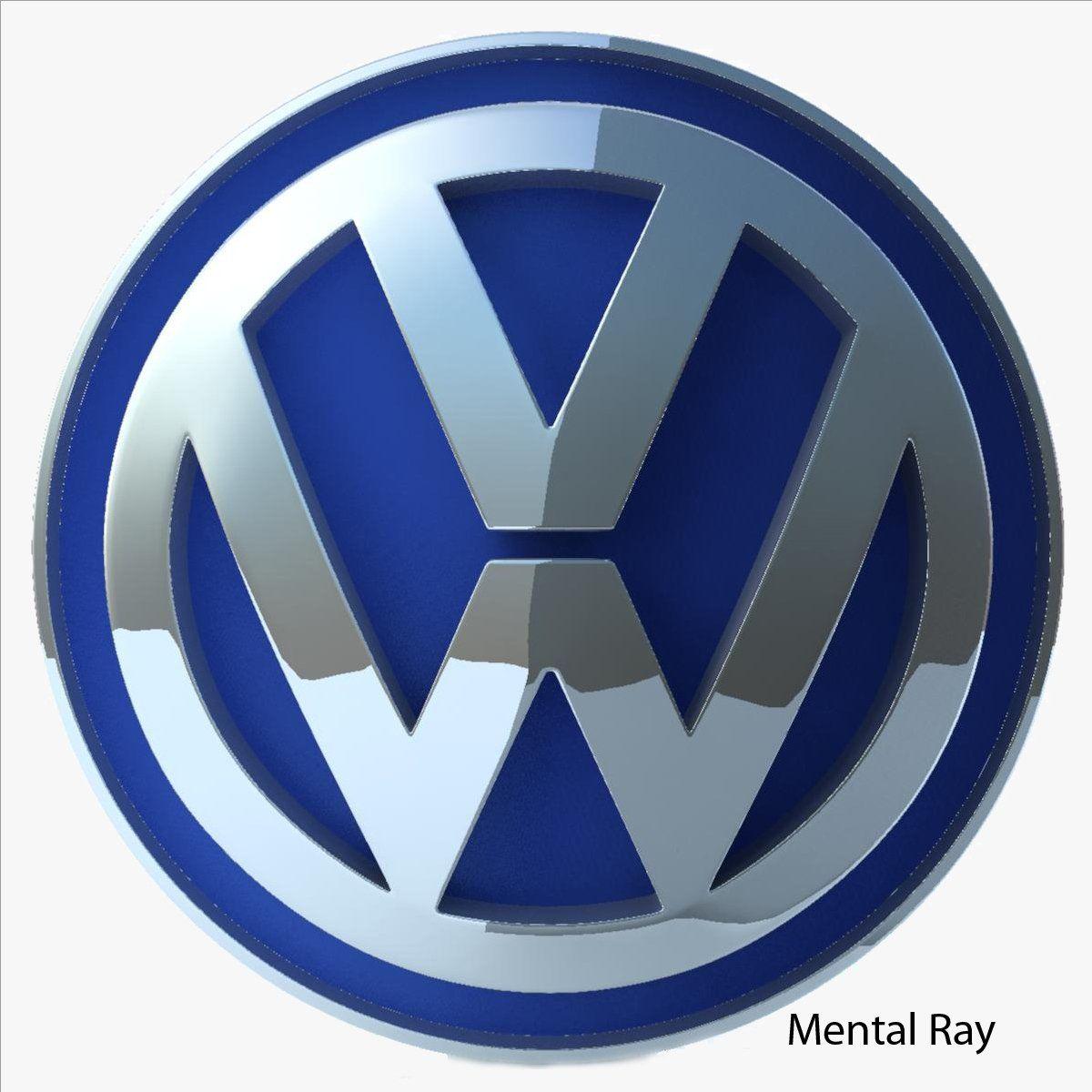 Volkswagwen Logo - Volkswagen Logo 3D Model in Parts of auto 3DExport