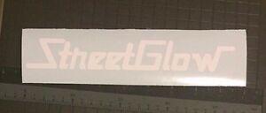 StreetGlow Logo - Details about Streetglow logo decal sticker white vinyl racing car 8.5