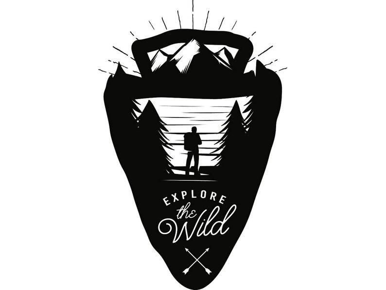 Hiker Logo - Camping Logo #4 Arrowhead Arrow Bear Camper Camp Campsite Hike Hiking Hiker  Explore Adventure Vacation .SVG .EPS Vector Cricut Cut Cutting