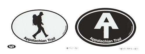 Hiker Logo - Dual Hiker and Appalachian Trail Logo Stickers