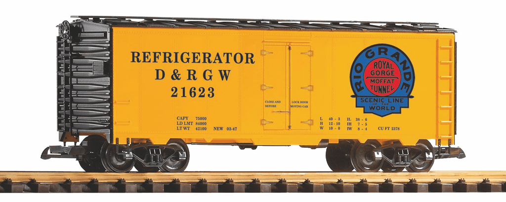 D&RGW Logo - 38826 D&RGW Steel Reefer, Moffat Logo (G-Scale) | PIKO America