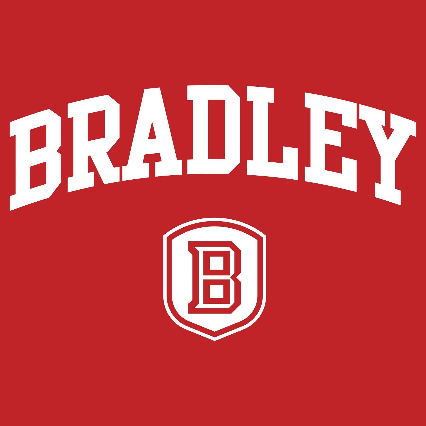Bradley Logo - Arch Logo Bradley University Heavy Blend Hoodie - Red
