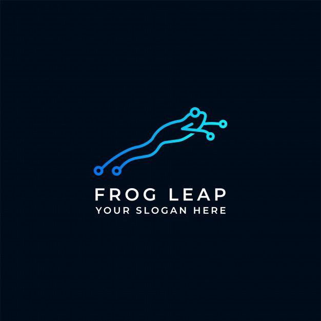 Jump Logo - Frog circuit jump logo Vector | Premium Download