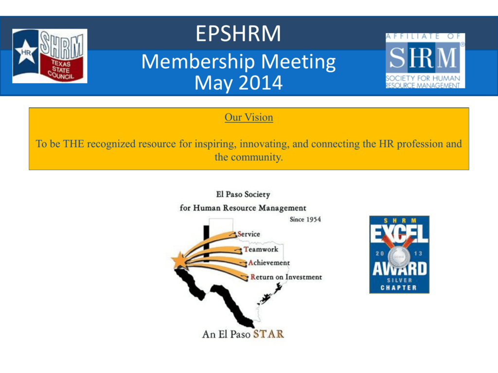 Epshrm Logo - 052814 EPSHRM PowerPoint-Final - El Paso Society for Human