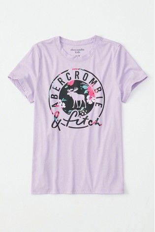 Abrecrombie Logo - Abercrombie & Fitch Girls Logo Tee