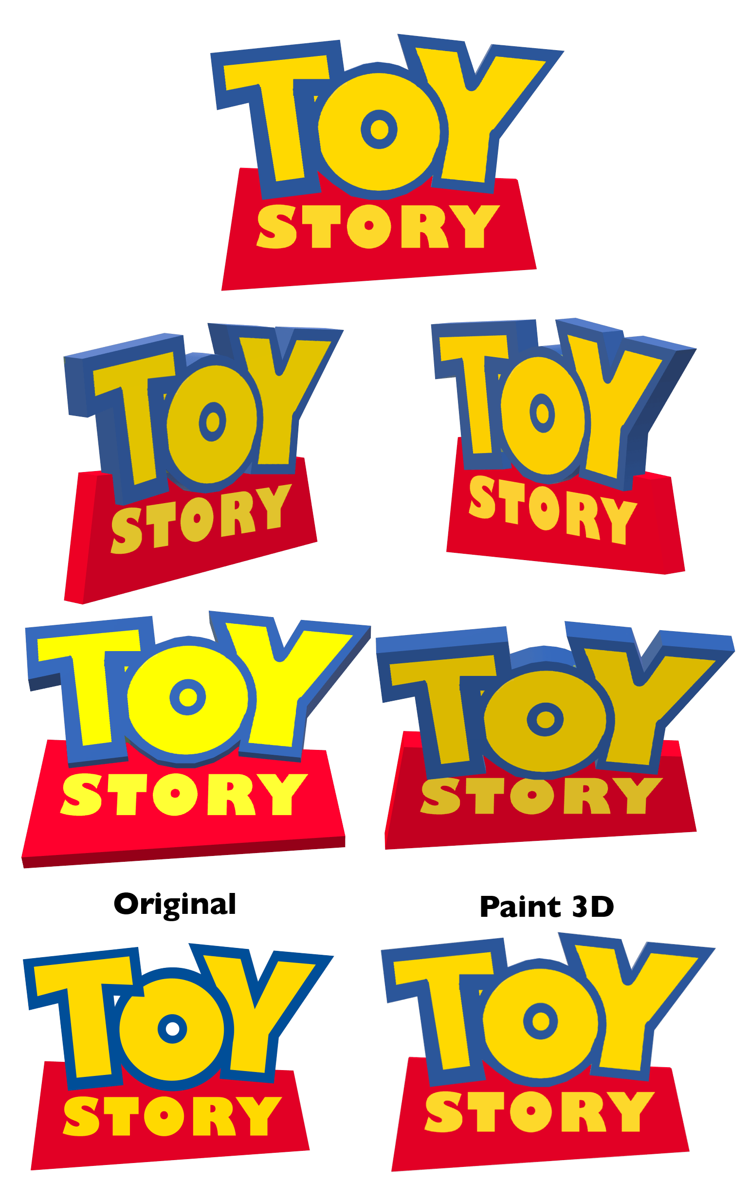 Story Logo - I recreated the Toy Story logo in Paint 3D : toystory