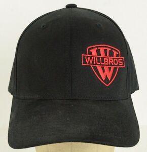 Willbros Logo - Will Bros Construction Black Baseball Hat Cap Fitted L/XL Large | eBay