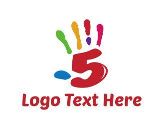 Five Logo - Colorful High Five Logo