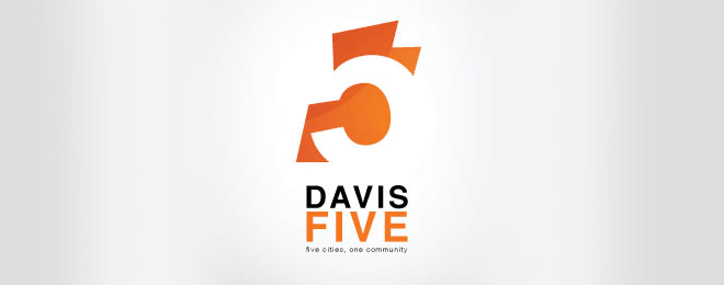 Five Logo - davis five brilliant logo design