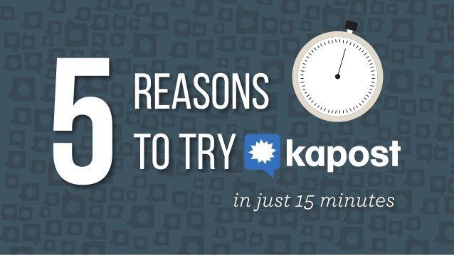 Kapost Logo - 5 Reasons to Try Kapost in Just 15 Minutes